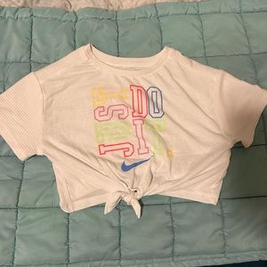 Nike tie front just do it shirt